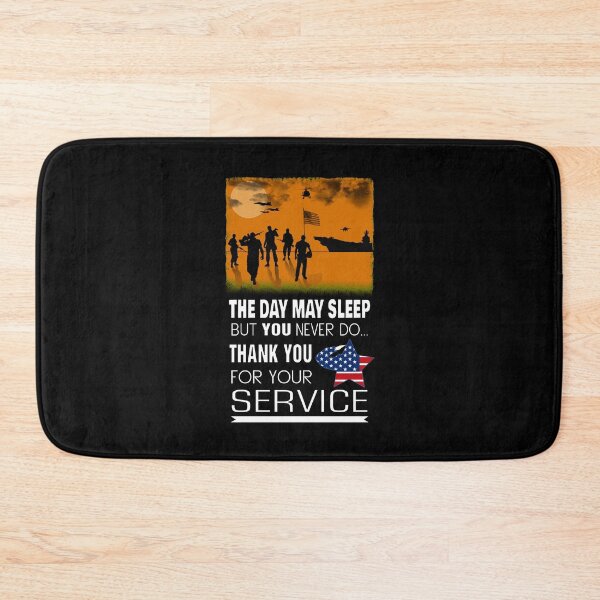 Item preview, The Day May Sleep But You Never Do - Thank You For Your Service Saluting Star designed and sold by allmarkmade.