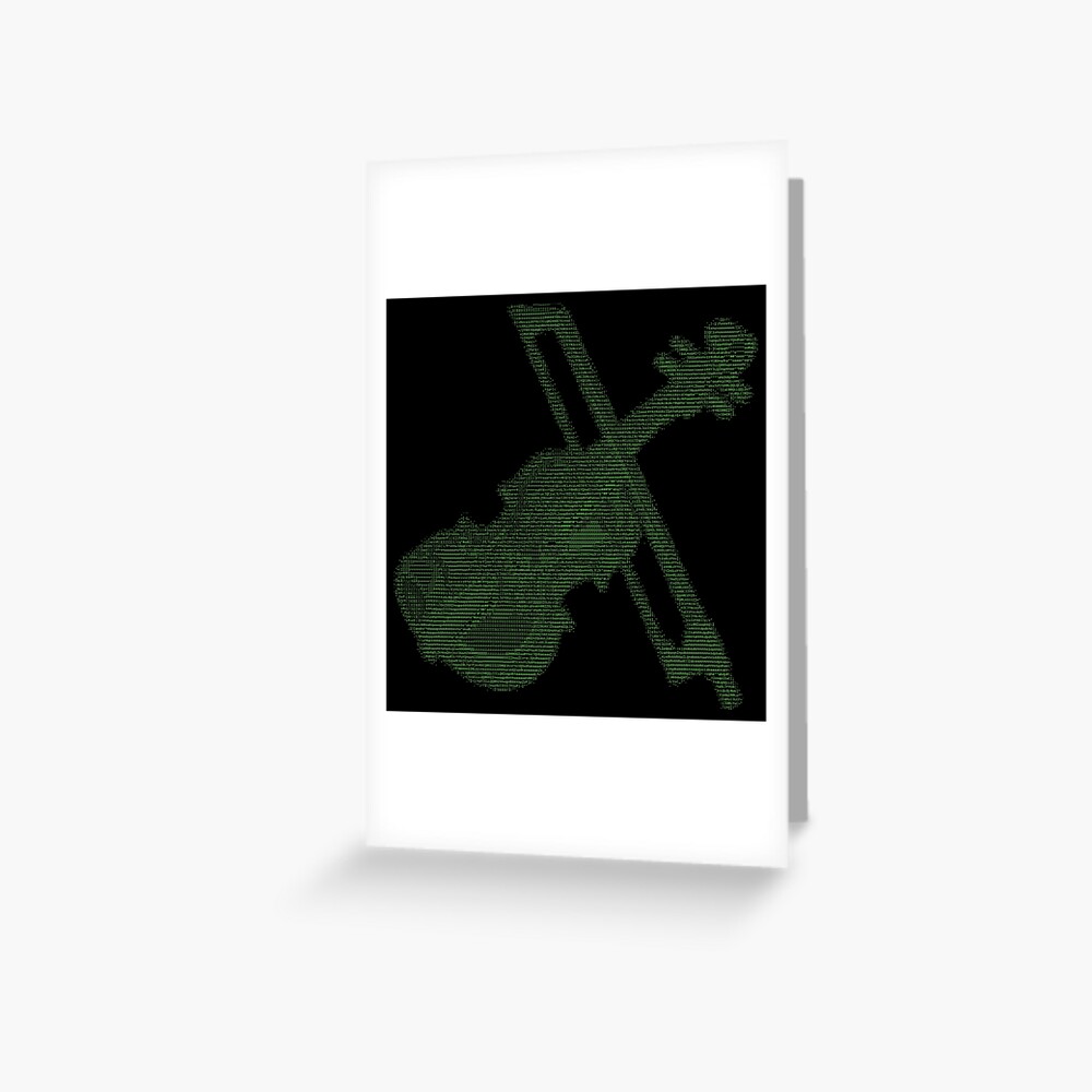 "Violin emoji Ascii Art" Greeting Card for Sale by typonquotes