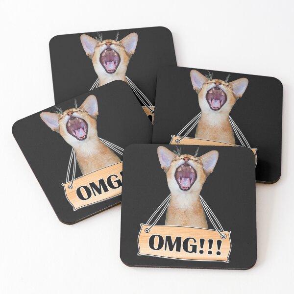 Item preview, Funny cat with the OMG sign!!! cat meme designed and sold by vilma3000.