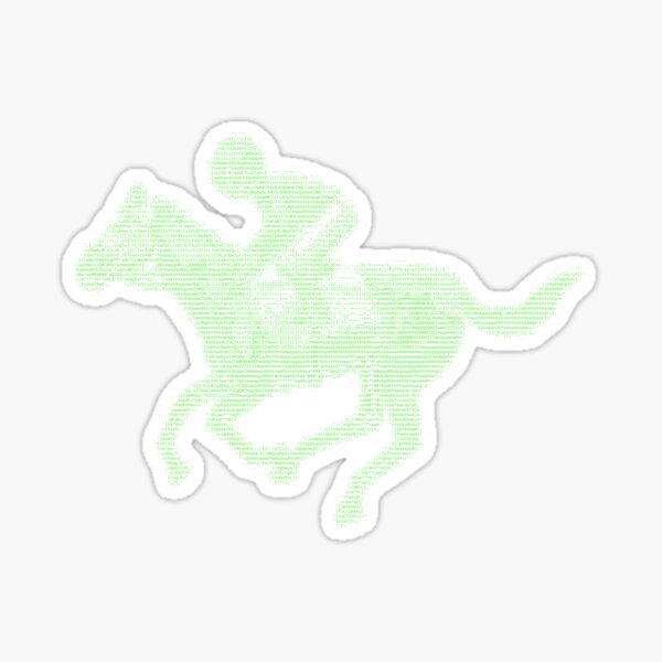 "Horse Racing Ascii Art" Sticker for Sale by typonquotes Redbubble
