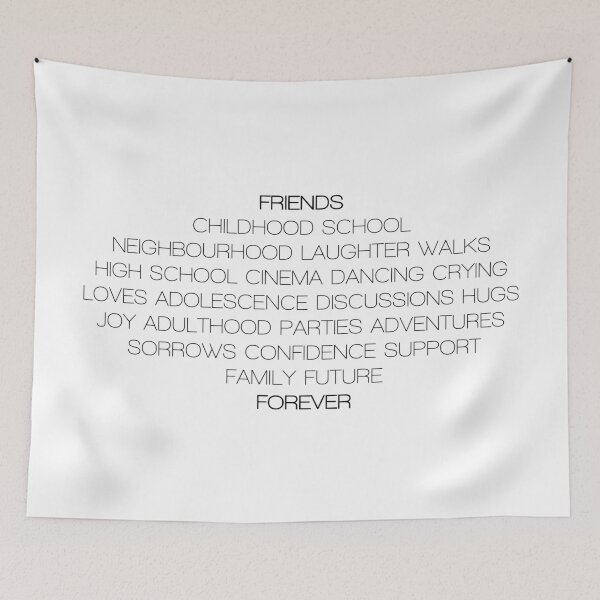 Item preview, Friends forever (black letters) designed and sold by RebelPurpleGirl.