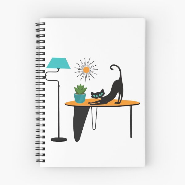 Item preview, Mid Century Cat Pouncing on a Vintage Table designed and sold by LisWilliams.