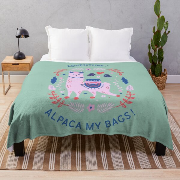 Item preview, kawaii & Cute vintage Llama graphic design:"adventure? ALPACA MY BAGS!" designed and sold by Design Repo.