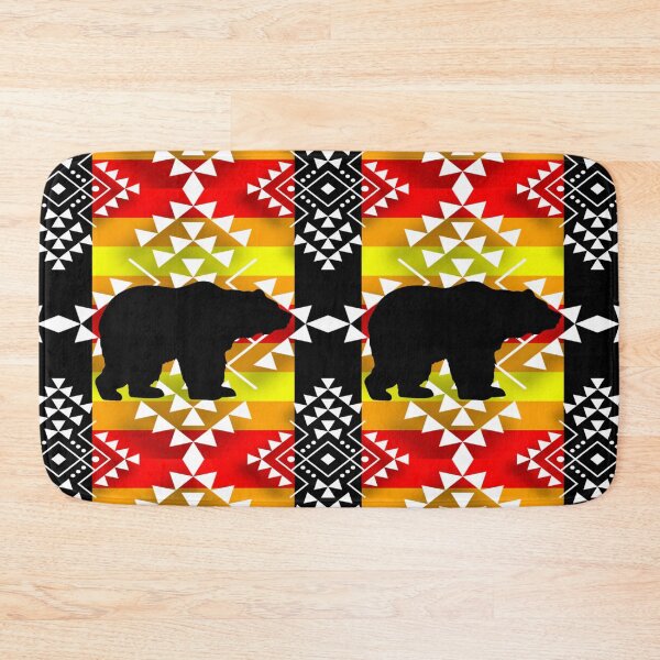 Item preview, White / Black Native Bear Print designed and sold by JMWCD.