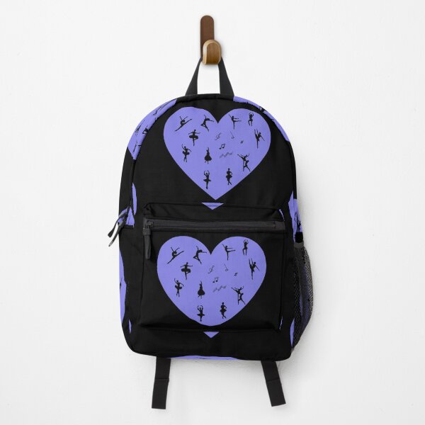 Item preview, Valentine gift for ballet dancer - ballerina figures in black on blue heart designed and sold by simonayoshida.