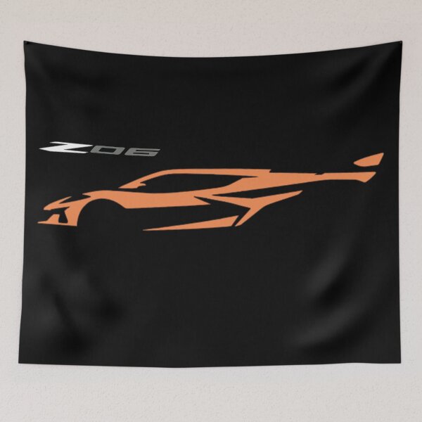 Artikelvorschau, C8 Sebring Orange Z06 c8r grafische Silhouette entworfen und verkauft von cowtownCOWBOY.