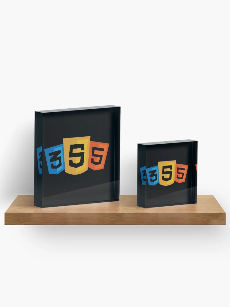 Thumbnail 3 of 5, Acrylic Block, HTML - CSS - Javascript - Web Developer - designed and sold by C-DesignsMerch.