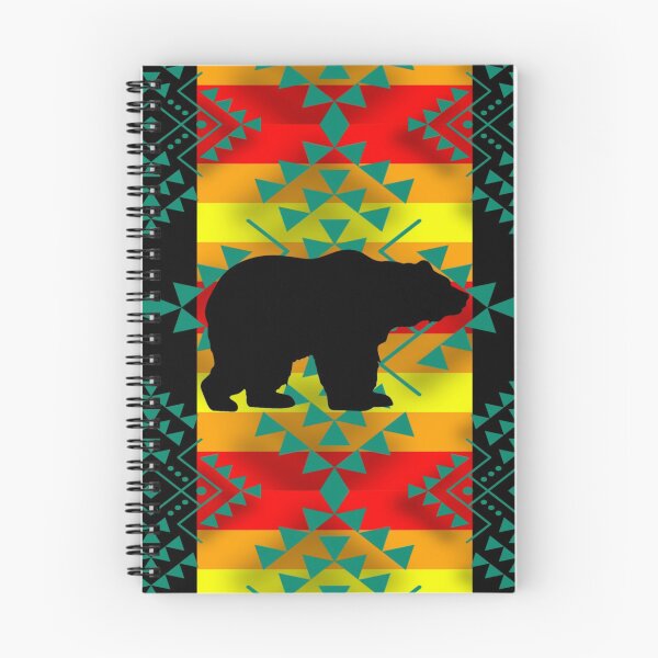 Item preview, Turquoise / Black Native Bear Print designed and sold by JMWCD.