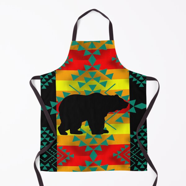 Item preview, Turquoise / Black Native Bear Print designed and sold by JMWCD.