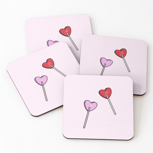 Item preview, Red and Pink Heart Lollipop Set designed and sold by Creative Brat Design Studio.