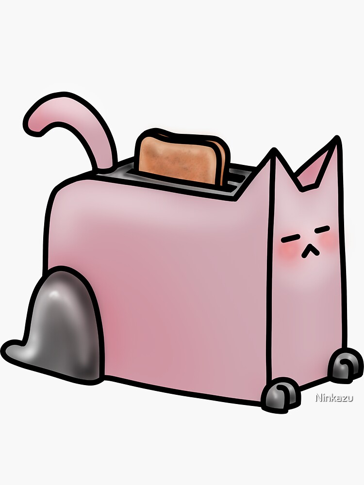 "Toaster Cat" Sticker by Ninkazu Redbubble