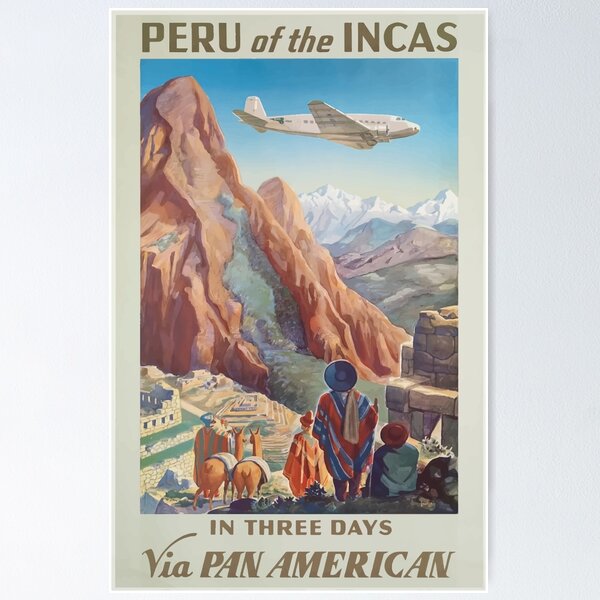 Item preview, Vintage Travel Poster Peru designed and sold by pereirashop.