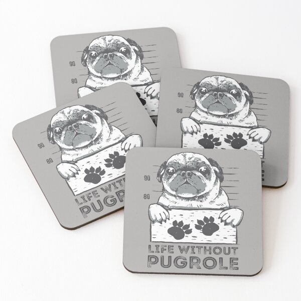 Item preview, Life without pugrole, funny puglife mugshot design perfect for pug lovers designed and sold by Auntieck.