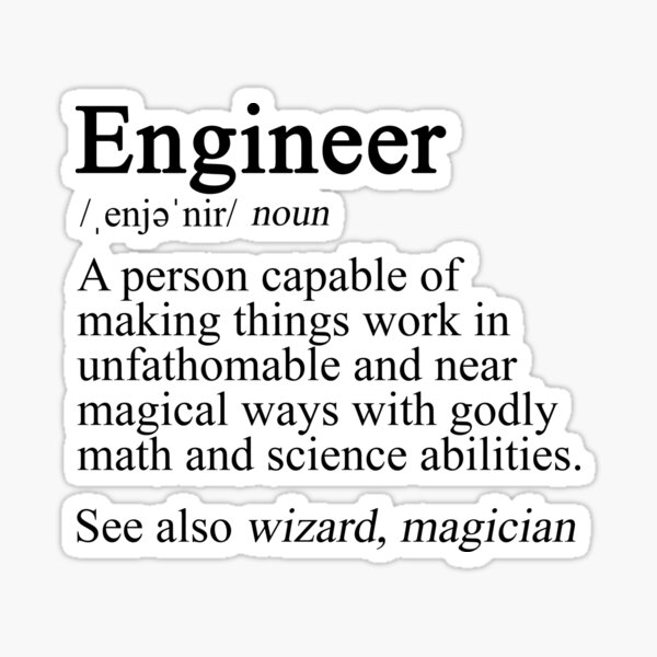 Engineer Definition Sticker