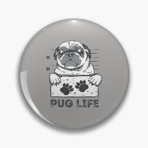 Item preview, Puglife, funny puglife mugshot design perfect for pug lovers designed and sold by Auntieck.