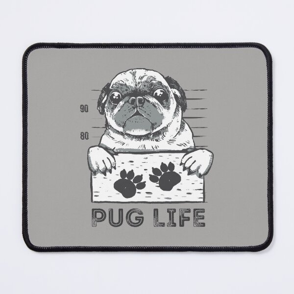 Item preview, Puglife, funny puglife mugshot design perfect for pug lovers designed and sold by Auntieck.