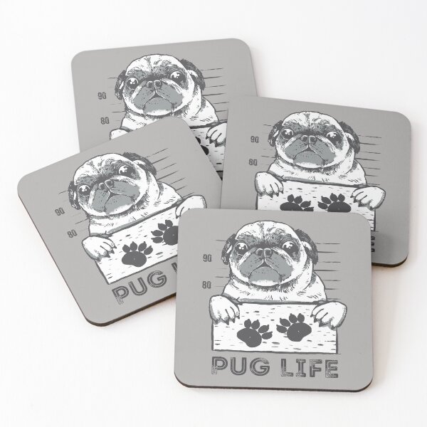 Item preview, Puglife, funny puglife mugshot design perfect for pug lovers designed and sold by Auntieck.