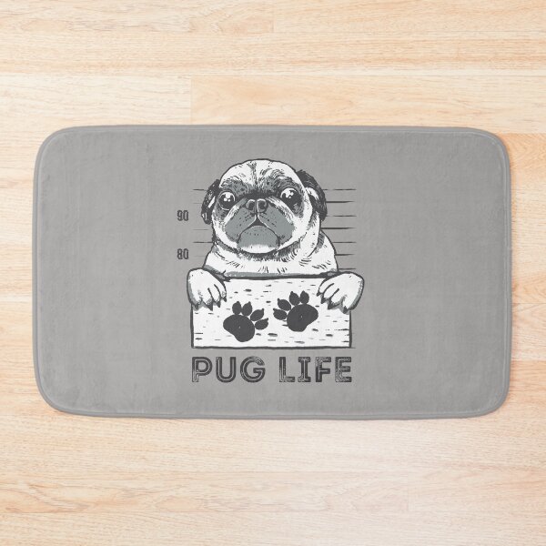 Item preview, Puglife, funny puglife mugshot design perfect for pug lovers designed and sold by Auntieck.