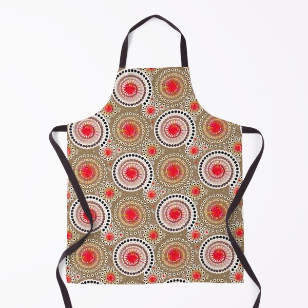 Item preview, Starbursts and Pinwheels, Taupe, Red, White designed and sold by Marymarice.