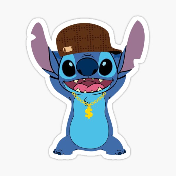 Stitch in Sunglasses Sticker - Sticker Mania