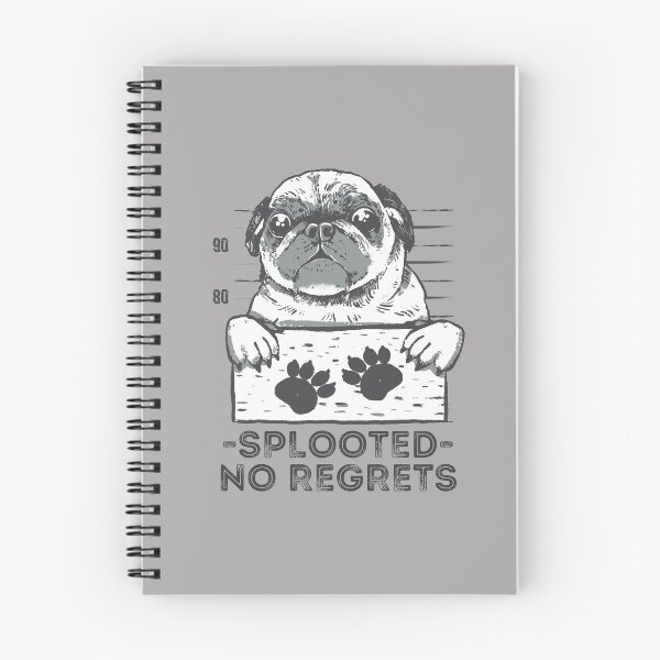 Item preview, Splooted no regrets, funny puglife mugshot design perfect for pug lovers designed and sold by Auntieck.