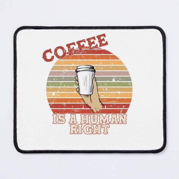 Item preview, Coffee Is A Human Right - Beautiful Retro Sunset Vintage Style Caligraphy Red designed and sold by andrei49387.