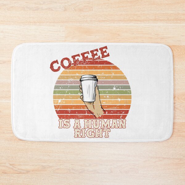 Item preview, Coffee Is A Human Right - Beautiful Retro Sunset Vintage Style Caligraphy Red designed and sold by andrei49387.