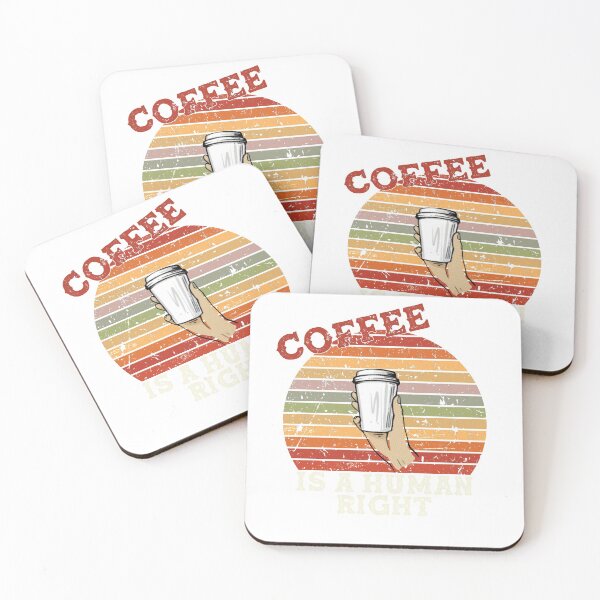 Item preview, Coffee Is A Human Right - Beautiful Retro Sunset Vintage Style Caligraphy  designed and sold by andrei49387.