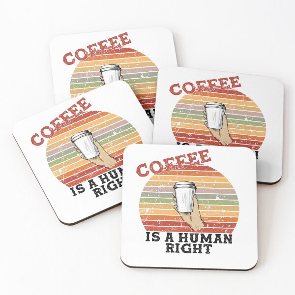 Item preview, Coffee Is A Human Right - Beautiful Retro Sunset Vintage Style Caligraphy  designed and sold by andrei49387.