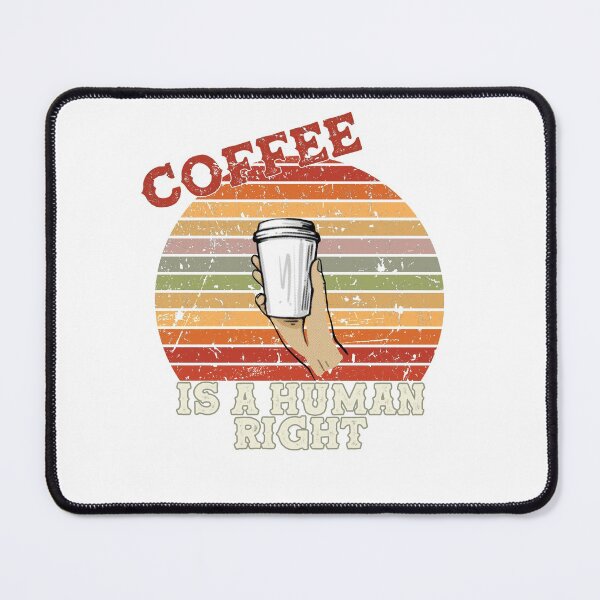 Item preview, Coffee Is A Human Right - Beautiful Retro Sunset Vintage Style Caligraphy Grey designed and sold by andrei49387.