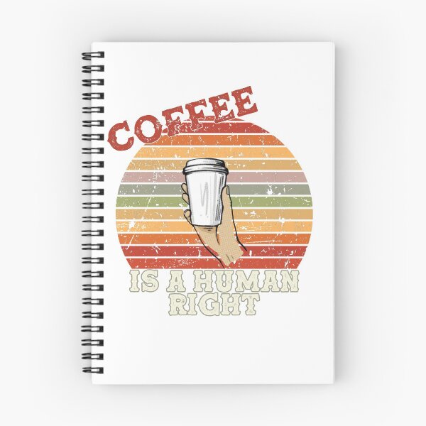Item preview, Coffee Is A Human Right - Beautiful Retro Sunset Vintage Style Caligraphy Grey  designed and sold by andrei49387.