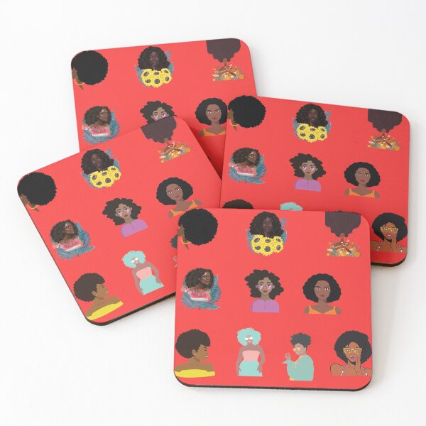 Item preview, Beautiful African American Black Women with Diverse hairstyles & appearances designed and sold by haRexia.