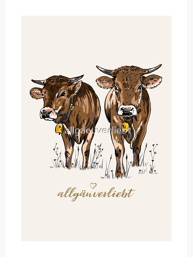 Thumbnail 3 von 3, Sticker, allgäuverliebt – Jungkühe 1 designt und verkauft von allgaeuverliebt.
