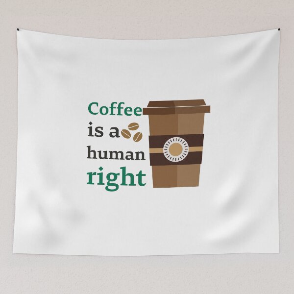 Item preview, Coffee Is A Human Right - Beautiful Coffee Cup Vintage Style  designed and sold by andrei49387.