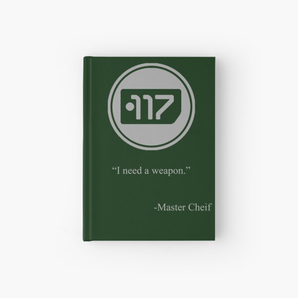 Gray Halo Master Chief Dog Tag Icon Hardcover Journal