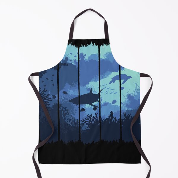 Item preview, Vintage underwater blue world, marine life retro ocean designed and sold by Faty-Za.