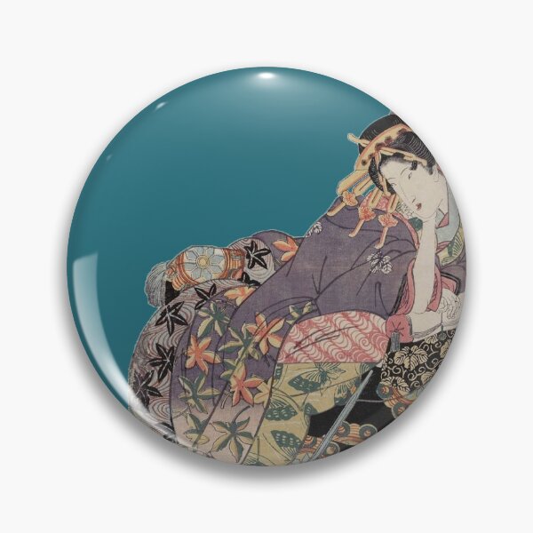 Item preview, Japanese Geisha siting on the flour with beautifull flowers pattern dress designed and sold by Byfab.