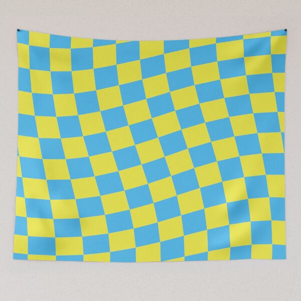 Item preview, Blue and Yellow check flag pattern designed and sold by bradm50.