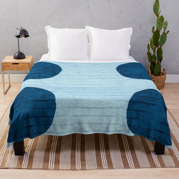 Item preview, Dark Blue Graffiti Circle On Light Blue Wall designed and sold by loumed.