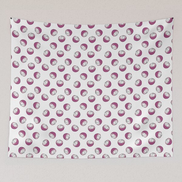 Item preview, mangosteen doodle pattern designed and sold by zizimentos.