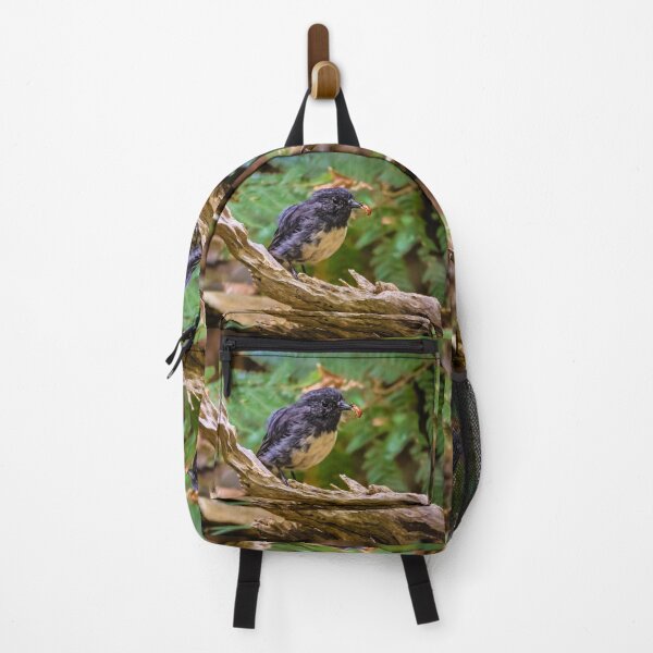 Item preview, Stewart Island robin having lunch designed and sold by Lyl Dil Creations.