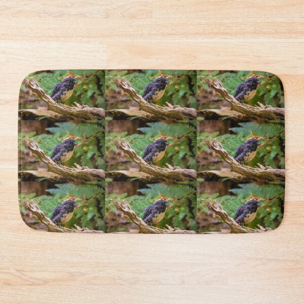 Item preview, Stewart Island robin having lunch designed and sold by Lyl Dil Creations.