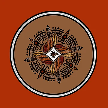 Artwork thumbnail, Autumnal Aztec Inspired Pattern by Kai Alexander
