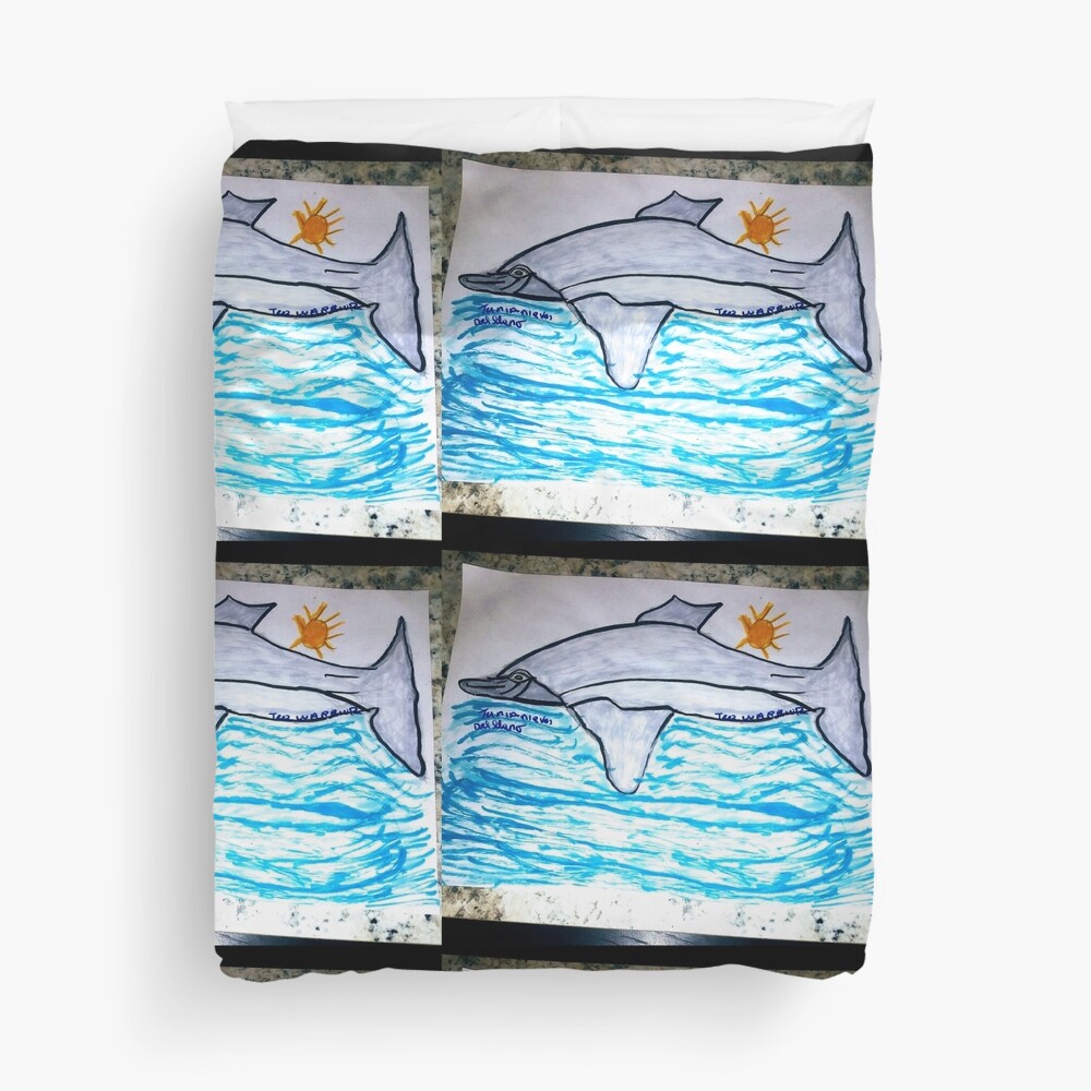 Let's Go Dolphins Duvet Cover