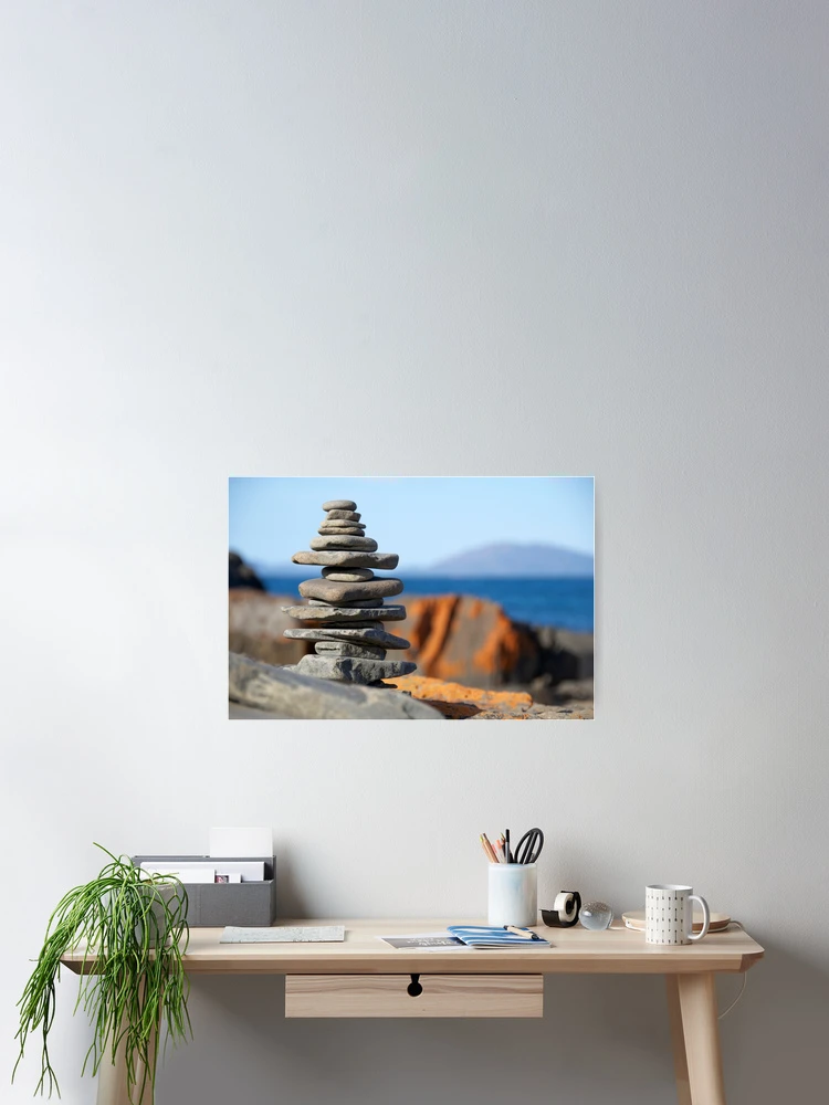 Thumbnail 2 of 3, Poster, Rock stack designed and sold by GreenNote.