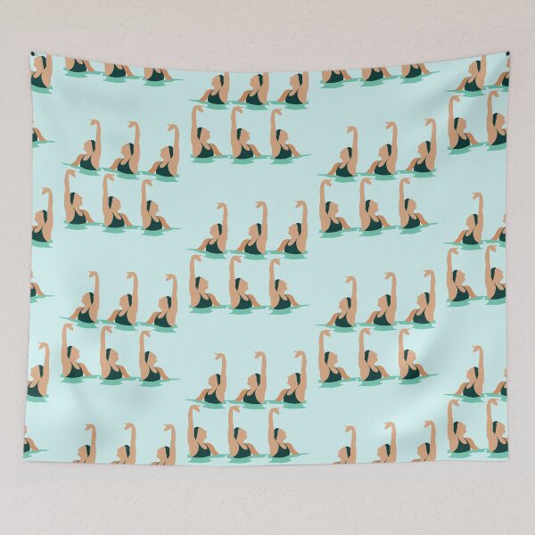 Item preview, Artistic Swimming Synchronized Swimming.  Artistic swimmers in a synchro team.  Synchronized swimmer designed and sold by LoveSynchro.