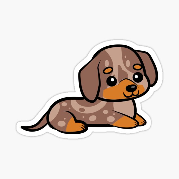 Dapple Dachshund Stickers For Sale | Redbubble