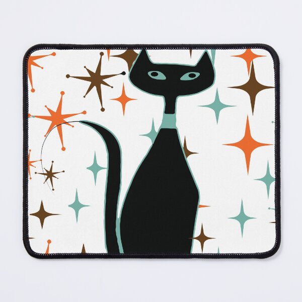 Item preview, Mid Century Mod Cat at Peace under a Midnight Sky designed and sold by LisWilliams.