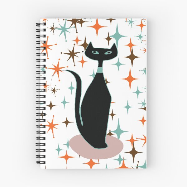 Item preview, Mid Century Mod Cat at Peace under a Midnight Sky designed and sold by LisWilliams.