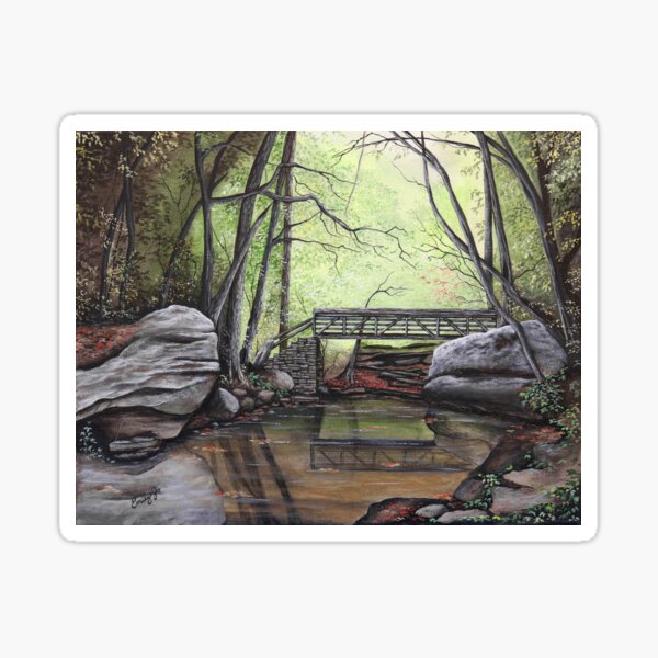 Mountain Stream Sticker